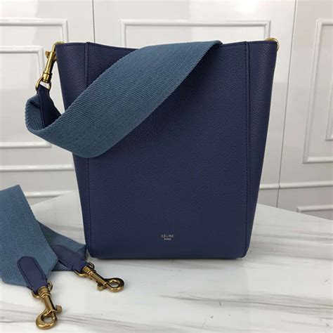 celine sangle light blue|Small Seau Sangle bag in soft grained calfskin .